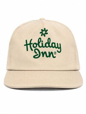 Holiday Inn Unisex Snapback Hat Beige Cotton One Size Adjustable Pre-Owned